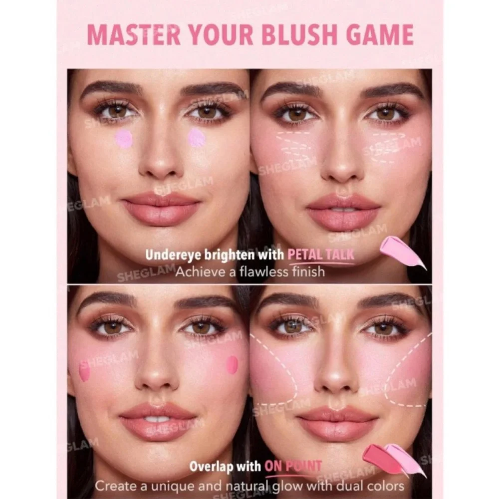 SHEGLAM Color Bloom Liquid Blush in petal talk NEW